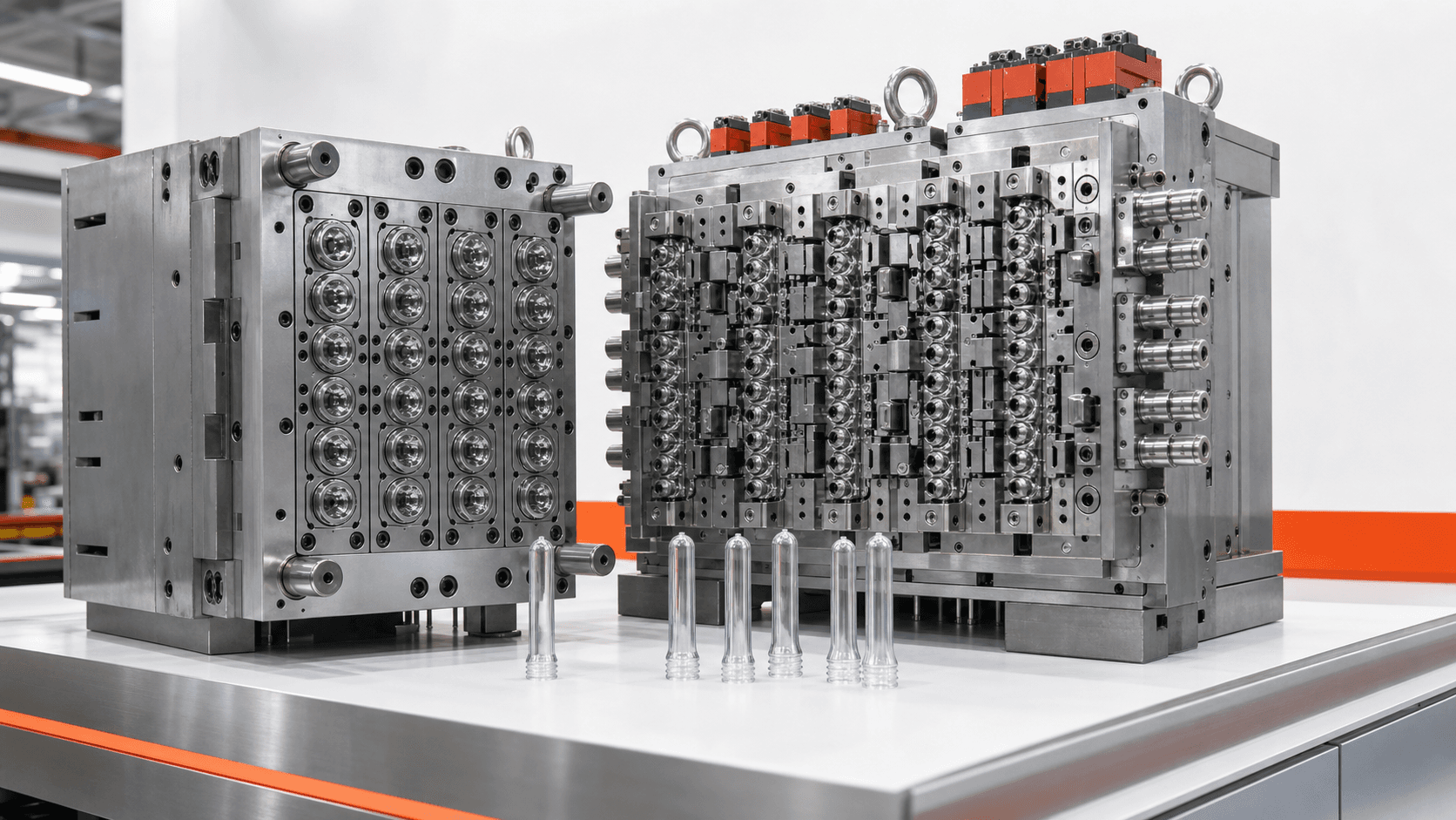 PET preform mold assembly for global bottle packaging projects