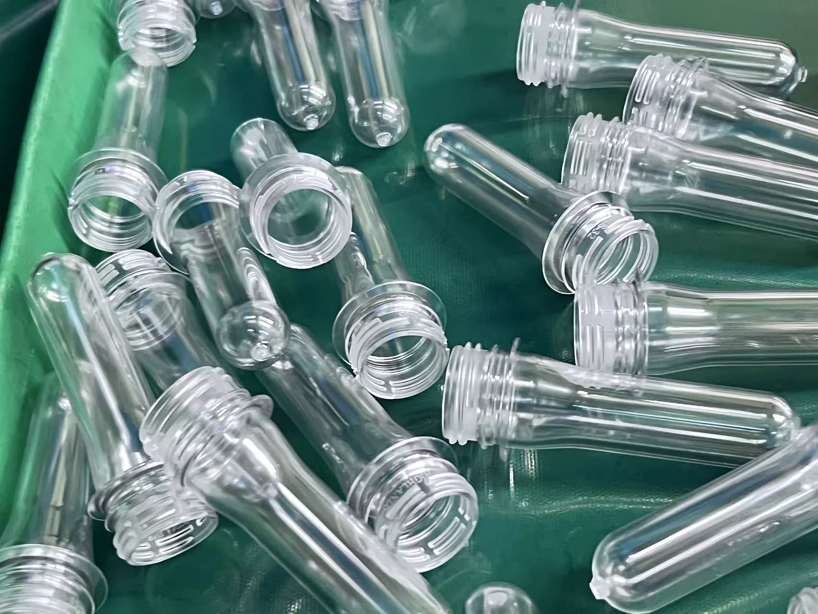 Clear PET preform trial sample batch